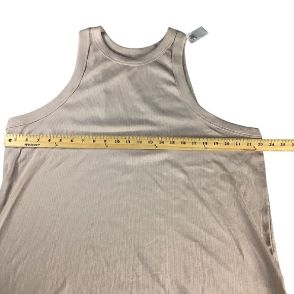 Old Navy Women’s Plus Ribbed Tank Top 4X Beige Nude Sleeveless Casual Shirt - Picture 6 of 14